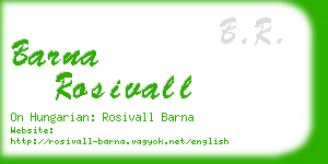 barna rosivall business card